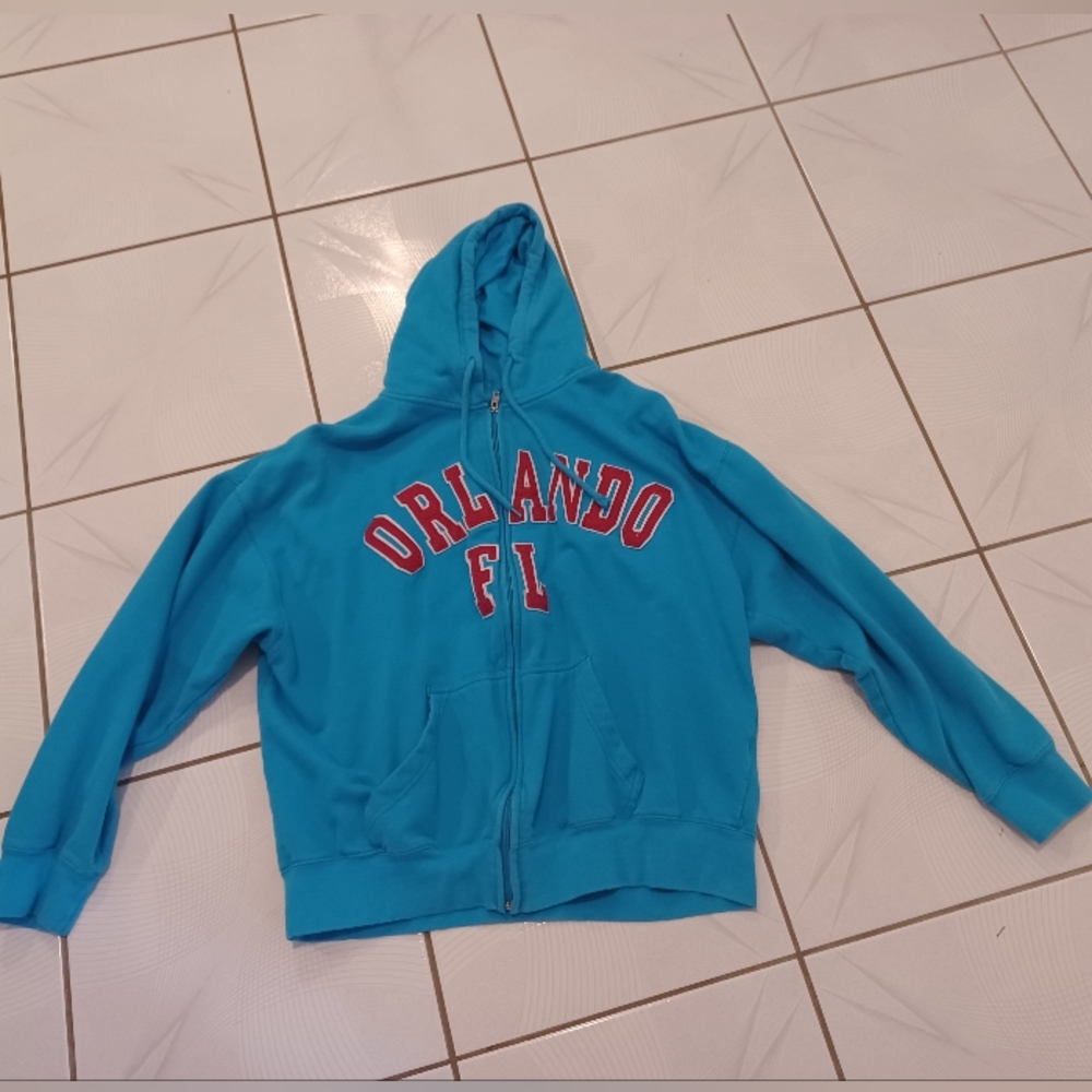 4/$60 Teal Blue Orlando Hoodie - Size Large - Picture 7 of 10